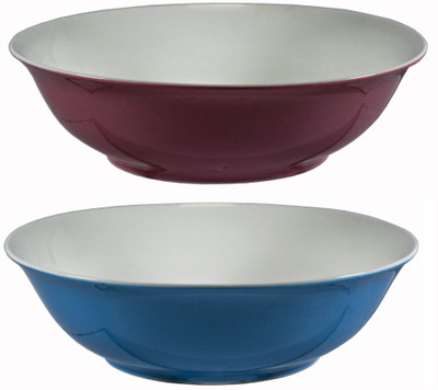 

La Platina Color Bowl Porcelain Bowl Set(Blue, Pink, Pack of 2)