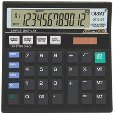 

Orpat OT 512 ot 512 Basic Calculator(12 Digit), Black