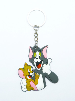 

JOSHISNEST rubber tom-zarry happy friends key ring Key Chain(Grey)