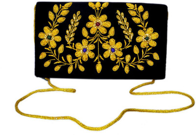DUCHESS Party Black, Gold Clutch