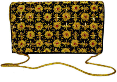 

DUCHESS Party Black, Gold Clutch