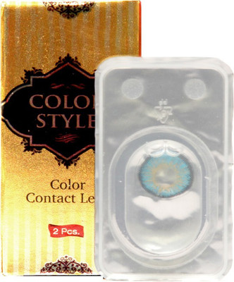 

COLOR STYLE Without power lens Monthly Contact Lens(Zero, Sea Blue, Pack of 1)