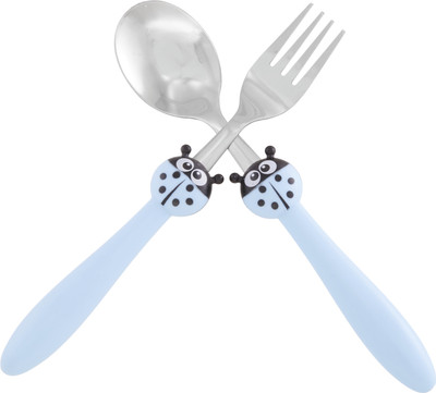 

EZ Life EZ Life Kids 2 Pieces Cutlery Set - Blue Ladybird - Spoon & Fork Stainless Steel Cutlery Set(Pack of 2)
