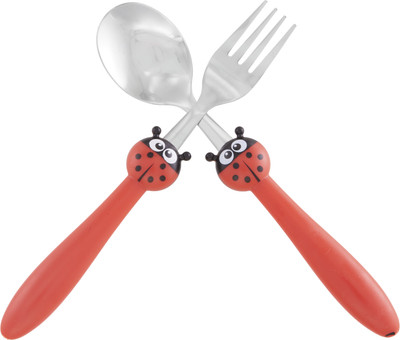 

EZ Life EZ Life Kids 2 Pieces Cutlery Set - Red Ladybird - Spoon & Fork Stainless Steel Cutlery Set(Pack of 2)