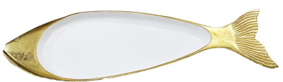 

AM VAASITI Fish Shape Aluminium Decorative Platter(Multicolor)
