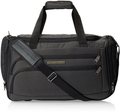 

Tommy Hilfiger Checkin Travel Duffel Bag(Grey, Black), Black;grey