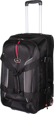 

High (Expandable) Sierra Drop BTM 26 Inch Expandable With Backstraps Duffel Strolley Bag(Black)