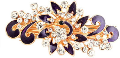 

GELILIA Imported New Style Crystal Studed Hair Clip(Purple)