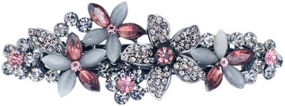 

GELILIA Attractive Opals & Crystal Floral Hair Clip(Red, Silver)