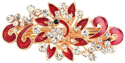 

GELILIA Imported New Style Crystal Studed Hair Clip(Red)