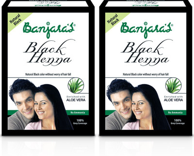 

Banjara's Black Henna with Aloevera Hair Color(Black)