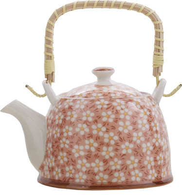 

EZ Life EZ Life Ceramic Tea Pot - 900ml - Peach Floral Kettle Jug(0.9 L)
