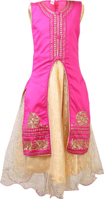 

Crazeis Girls Lehenga Choli Western Wear Embroidered Lehenga Choli(Pink, Pack of 1