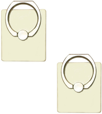 LeNex 360 degree rotating pair of Pearl white ring Mobile Holder