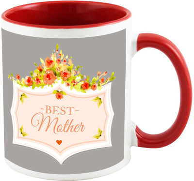

AllUPrints Stylish Mother's Day Gift Red Ceramic Mug(325 ml), Multicolor