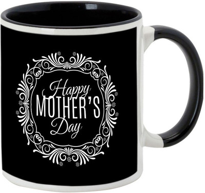 

AllUPrints Superb Gift For Superb Mom Black Ceramic Mug(325 ml), Multicolor