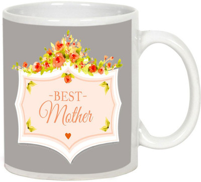 

AllUPrints Stylish Mother's Day Gift White Ceramic Mug(325 ml), Multicolor