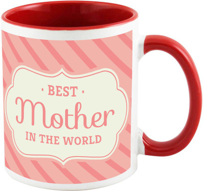 

AllUPrints Mom A Reflection Of God Red Ceramic Mug(325 ml), Multicolor