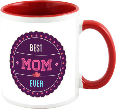 

AllUPrints Best Gift For Best Mother Red Ceramic Mug(325 ml), Multicolor