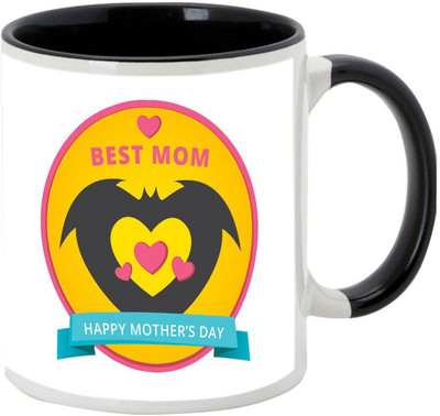 

AllUPrints I Have The Best Mom On Planet Black Ceramic Mug(325 ml), Multicolor