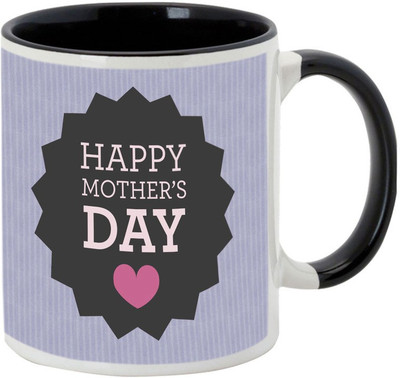

AllUPrints Mom A Mother's Day Present Black Ceramic Mug(325 ml), Multicolor
