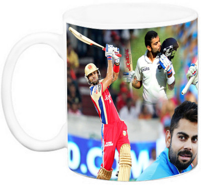 

EFW CRICKETER - Virat Kholi (Design 4) Ceramic Mug(325 ml), Multicolor