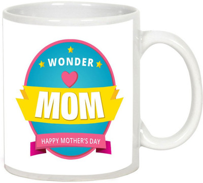

AllUPrints I Have A Wonder Mother White Ceramic Mug(325 ml), Multicolor
