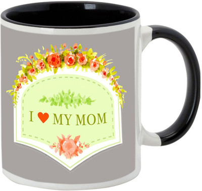 

AllUPrints Gift For My Wonder Mother Black Ceramic Mug(325 ml), Multicolor