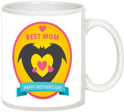 

AllUPrints I Have The Best Mom On Planet White Ceramic Mug(325 ml), Multicolor