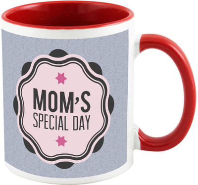 

AllUPrints The Best Mother Of The World Red Ceramic Mug(325 ml), Multicolor