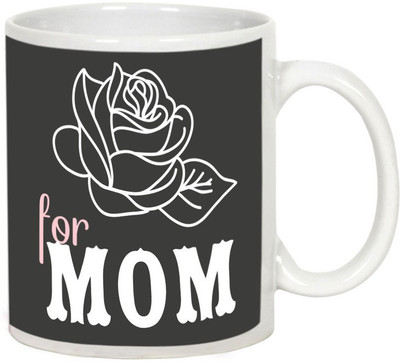 

AllUPrints No.1 Mom White Ceramic Mug(325 ml), Multicolor