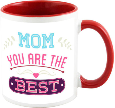 

AllUPrints I Love You Mommy Red Ceramic Mug(325 ml), Multicolor