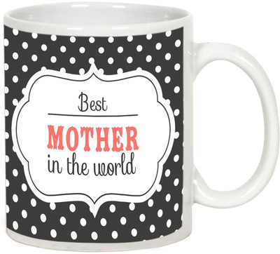 

AllUPrints The Best Mom Ever White Ceramic Mug(325 ml), Multicolor