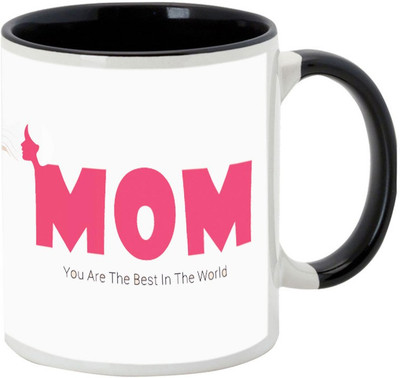 

AllUPrints Mother's Day Gift Black Ceramic Mug(325 ml), Multicolor