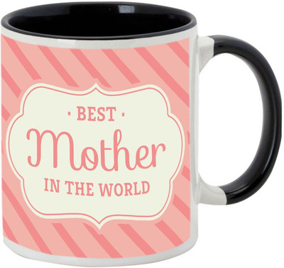 

AllUPrints Mom A Reflection Of God Black Ceramic Mug(325 ml), Multicolor