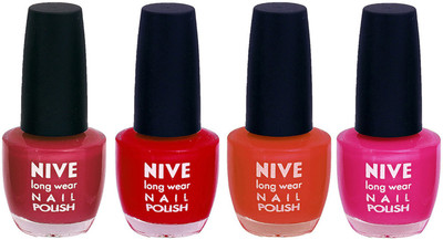 

Nive Colour Blast Nail Lacquer Pink,Red,Brown,Pink,(Pack of 4)