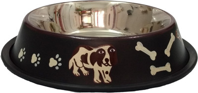 

Petshop7 Round Stainless Steel Pet Bowl(950 ml Black)