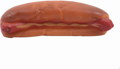 

SRI High Quality Hot Dog Shape Puppy Squeaky Fun Toy Rubber Squeaky Toy For Dog & Cat