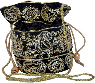 

Craft Trade Embellished Potli ( Black) Potli(Black)