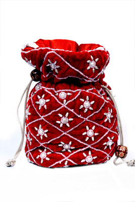 

Craft Trade Velvet Potli(Red)