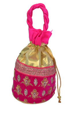

Craft Trade Pink Silk Potli Potli(Pink)