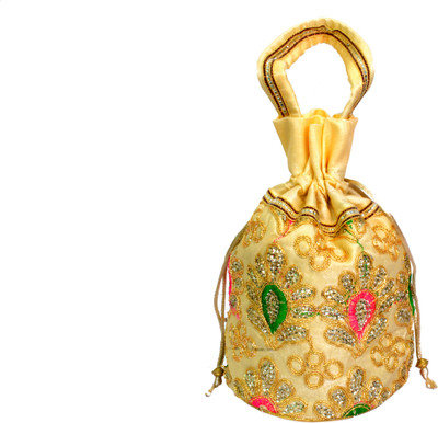

Craft Trade Craft Trade Grey Silky Potli Potli(Gold)