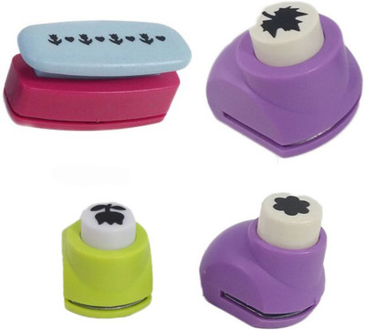 

zing Punches & Punching Machines(Set Of 4, Multicolor)