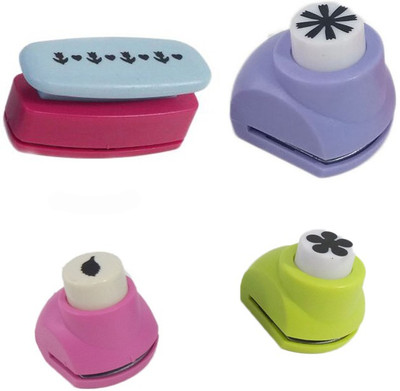

zing Punches & Punching Machines(Set Of 4, Multicolor)