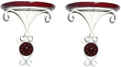 

Desi Karigar Wooden, Iron Wall Shelf(Number of Shelves - 2)