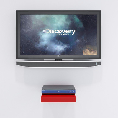 

Onlineshoppee Set top box MDF Wall Shelf(Number of Shelves - 1, Red)