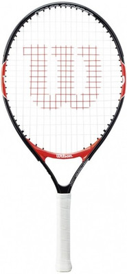

Wilson Roger Federer 23 Black, Red, White Strung Tennis Racquet(G5 - 4 5/8 Inches, 205 g)