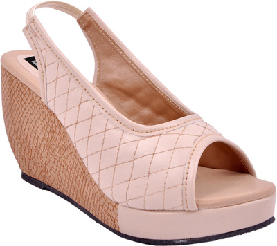 

DICY Women Beige Wedges