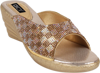 

Dicy Women Golden Wedges