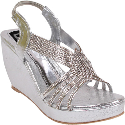 

DICY Women Silver Wedges